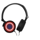 Folding Headphones with Microphone and Logo, 3.5mm Plug, Cable Length: 2m (Black)