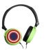 Folding Headphones with Microphone and Logo, 3.5mm Plug, Cable Length: 2m (Green)