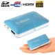 Mini Full HD 1080P HDMI MultiMedia HDD player with SD/MMC/SDHC Card reader/HOST USB  Function, External HDD, Size: 85x55x10mm (Baby Blue)