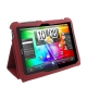 Leather Case with Holder for HTC Flyer (Red)