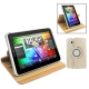 Leather Case with Rotate 360 Degree Holder for HTC Flyer (Beige)