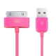 USB Cable for iPhone 4 & 4S, iPhone 3GS/3G,  New iPad (iPad 3) / iPad 2/iPad, iPod Touch, Length: 1m (Red plum)