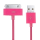 USB Cable for iPhone 4 & 4S, iPhone 3GS/3G, iPad 2/iPad, iPod Touch, Length: 2m (Red plum)