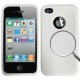 White Thread Silicone case for iPhone 4