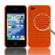 Perforated Plastic Case for iPhone 4 (Orange)