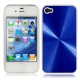 Blue Crystal+Metal Skin Case for iPhone 4, Special for christmas gift