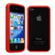 Bumper Frame TPU Case for iPhone 4 & 4S, Prevent weak signal (Red)