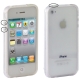Bumper Frame TPU + PC Case with Keys for iPhone 4 & 4S(Transparent)