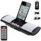 Multi-function Card Reader Speaker with Remote Controller for iPhone 4 & 4S / 3GS / 3G / iPod, Support USB Flash Disk, SD / MMC Card, FM Radio + Clock + Alarm Function (Black)