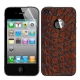 High Quality Genuine Leather Protection Sticker with LCD Screen Protector for iPhone 4 & 4S