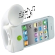 Portable Amplifier, Silicone Horn Stand Speaker for iPhone 4 & 4S / 3GS / 3G (White)