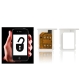 Unlock SIM Card with 2x Plastic Tray Holder for iPhone 4, Working with 4.1(baseband 02.10.04), 4.2.1(baseband 03.10.01) and 4.3.1(baseband 04.10.01)