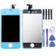 3 in 1 ( LCD Original Version, Touch pad OEM Version, LCD Frame OEM Version) for iPhone 4 (Blue)