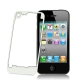 Transparent Glass Back Cover for iPhone 4, with Logo (White)
