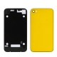Glass Back Cover for iPhone 4, with Logo (Yellow)