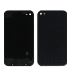 Replacement Carbon Style Back Cover for iPhone 4, with Logo