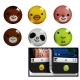 High Quality Button Epoxy Sticker for iPhone 4 & 4S / iPad/ iPod Touch (6 pcs in one packaging, the price is for 6 pcs)