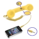 Retro Cell Phone Receiver with Pick up and Hang up / Volume Control Function for iPhone 4 & 4S / iPhone 3GS / iPhone 3G (Yellow)