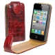 Chic Leather Case for iPhone 4 & 4S  (Maroon)