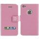 Table Talk Leather Flip Case for iPhone 4 & 4S (Pink)
