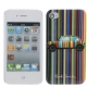 Colorful Vertical Stripe Style Plastic Case for iPhone 4