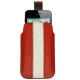 Leather Case with Pull Tab for iPhone 4  & 4S / 3G/ 3GS and Other Similar Size Mobile Phones (Red)