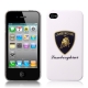 Lamborghini Style Plastic Case for iPhone 4 (White)