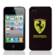 Ferrari Style Plastic Case for iPhone 4 (Black)