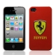 Ferrari Style Plastic Case for iPhone 4 (Red)