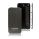 Brushed Metal Replacement Battery Cover for iPhone 4S, with Logo (Dark Grey)
