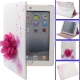 Romantic Pattern series Leather Sheath for iPad 2 / iPad, with Bracket (Purple)