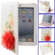 Romantic Pattern series Leather Sheath for iPad 2 / iPad, with Bracket (Red)