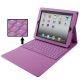 2 in 1 Bluetooth 3.0 Version Silicon Soft Keyboard + Folding Leather Protective Case for iPad 2 (Purple)