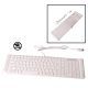 Multimedia Wired Ultra-Thin Keyboard with Keyboard Cover Protector Skin (White)