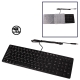 Wired Ultra-Thin Keyboard with Keyboard Cover Protector Skin (Black)