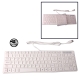 Wired Ultra-Thin Keyboard with Keyboard Cover Protector Skin (White)