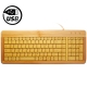 109 Keys USB Bamboo Keyboard