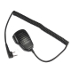 Clip-on Microphone for Walkie Talkies, 3.5mm + 2.5mm Earphone + Mic Plug