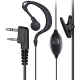 Handheld Transceiver Earphone for Walkie Talkies, 3.5mm + 2.5mm Plug