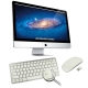 Ultra-thin Bluetooth Keyboard + 2.4GHz Wireless Mouse with USB Mini Receiver for Apple Computer