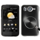 Colorful Aluminum Crystal Case for HTC Desire HD (Black)