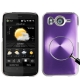 Colorful Aluminum Crystal Case for HTC Desire HD (Purple)