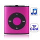 TF (Micro SD) Card Slot MP3 Player (Magenta)