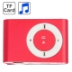 TF (Micro SD) Card Slot MP3 Player with Metal Clip (Red)