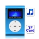TF (Micro SD) Card Slot MP3 Player with LCD Screen, Metal Clip (Baby Blue)