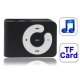 TF (Micro SD) Card Slot MP3 Player with Clip (Black)