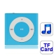 TF (Micro SD) Card Slot MP3 Player with Metal Clip (Baby Blue)