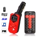 Car MP3 FM Transmitter with Remote Control, Supports USB Flash Disk & SD/ MMC/ TF Card (Red)