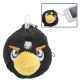 Angry Birds Style Plush Mobile Phone Chain (Bell Inside), Black