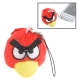 Angry Birds Style Plush Mobile Phone Chain (Bell Inside), Red